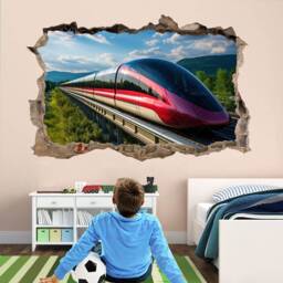 High Speed Train Wall Decal Sticker Mural Print Art Kids Bedroom Home Decor Ks15 - thumbnail 1