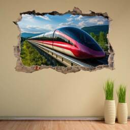 High Speed Train Wall Decal Sticker Mural Print Art Kids Bedroom Home Decor Ks15 - thumbnail 3