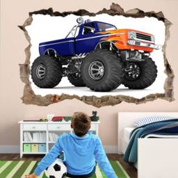 Monster Truck Wall Decal Sticker Mural Poster Print Art Kids Boys Bedroom Decor Gz12