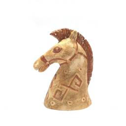 Terracotta Greek Horse Bust Sculpture , Made in Greece Gift For Him Her - thumbnail 3