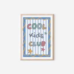Colourful Cool Kids Club Childrens Wall Print For Bedroom Or Nursery - thumbnail 3