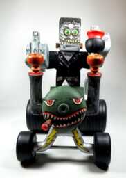 Frankenstein's Monster Wood Sculpture, Rat Fink Hotrod Gasser Art