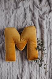 Initial Pillow Letter Cushion Velvet Decorative Monogram Shower Gift