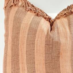 Brown Tribal Hemp Hand Woven Natural Dye Color Hmong Lumbar Pillow Cover - thumbnail 2