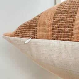 Brown Tribal Hemp Hand Woven Natural Dye Color Hmong Lumbar Pillow Cover - thumbnail 3