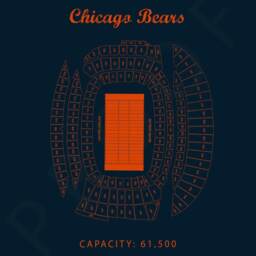 Soldier Field, Field Sign, Poster, Chicago Bears Sign, Gift For Fan, Seating Chart, Art - thumbnail 2