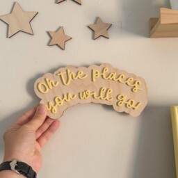 Oh The Places You'll Go, Wall Art. Playroom Decoration, Baby Quotes - thumbnail 2