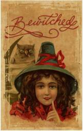 Halloween Window, Window Decals, Card, Vintage Halloween, Art Print