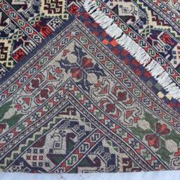 Beige Creamy 3'1x6'2 Ft Afghan Handmade Wool Rug, Turkmen Hand Knotted Top Quality Ala Bakhmal Oriental Rug Living Room 3x6 Entryway - thumbnail 4
