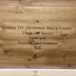 Handmade, Personalised Solid Wood Owl Toy Box With Soft Closing Lid - thumbnail 4
