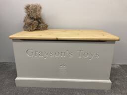 Handmade, Personalised Solid Wood Owl Toy Box With Soft Closing Lid