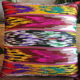 50cm - 20Inch Vintage Kilim Cushion Cover Handwoven - Silk Ikat Weave - thumbnail 2
