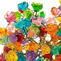 Desk Lamp, Flowers Bedside Lamp With Multicolored - thumbnail 3