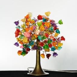 Desk Lamp, Flowers Bedside Lamp With Multicolored - thumbnail 2