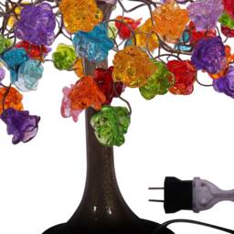 Desk Lamp, Flowers Bedside Lamp With Multicolored - thumbnail 4