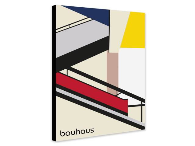 The Bauhaus Staircase Wall Art - Wrapped Frame Canvas Rolled Photo/Poster Print - image 1