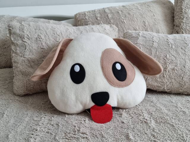Dog Face Emoji Pillow - Cute Puppy Plush Custom Emoji Cushion Plush Toy - image 1