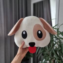Dog Face Emoji Pillow - Cute Puppy Plush Custom Emoji Cushion Plush Toy - thumbnail 2