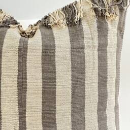 Brown Tribal Hemp Hand Woven Natural Dye Color Hmong Lumbar Pillow Cover - thumbnail 2