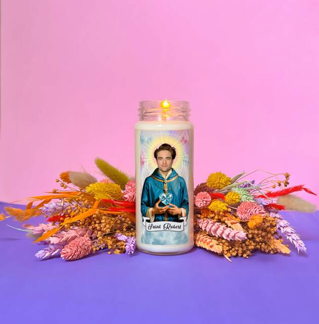 Saint Robert Pattinson Prayer Candle 8Oz Soy Wax Novelty Gift - image 1