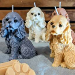 Cocker Spaniel Dog Candle. Candle Gift Set For Lovers - thumbnail 2