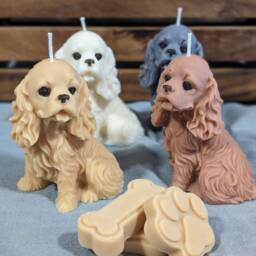 Cocker Spaniel Dog Candle. Candle Gift Set For Lovers - thumbnail 3