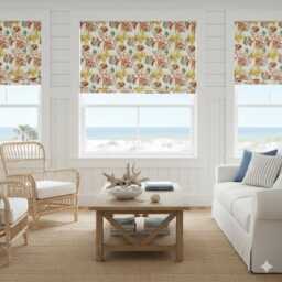 Sea Life Shell Tropical Linen Roman Shade - Cl1159 - thumbnail 2
