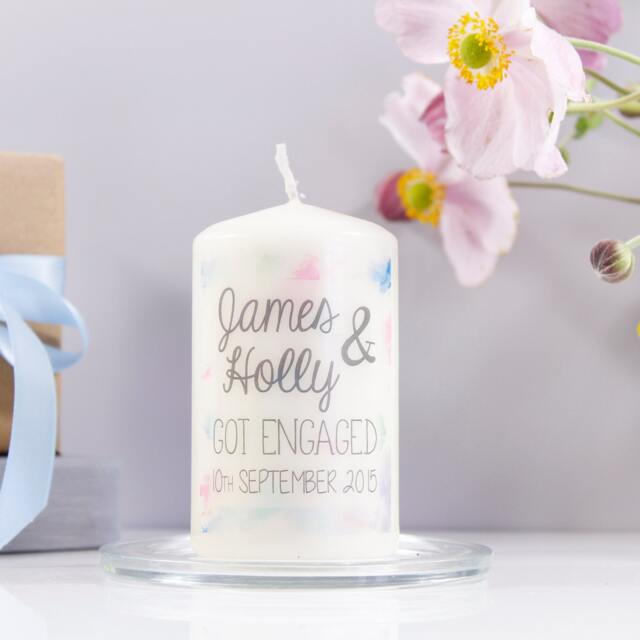 Got Engaged Candle - Engagement Gift Candle- She Said Yes Congratulations Candle - image 1