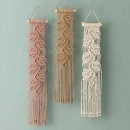 Macrame Leaves Wall Hanging, Boho Decor, Art, Minimalist Living Room Handmade Gifts, Rustic Decor W15 - thumbnail 1