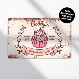 Personalised Cake Shed Metal Sign - Custom Cakery Wall Art Bakery Decor in A5, A4, A3 - thumbnail 2