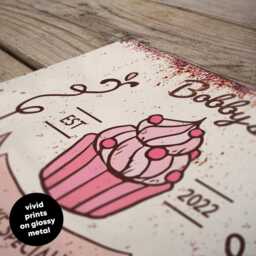 Personalised Cake Shed Metal Sign - Custom Cakery Wall Art Bakery Decor in A5, A4, A3 - thumbnail 3