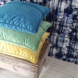 Luxury Velvet Throw Pillow - Soft Decorative Cushion With Elegant Leaf Embroidery - 20x20 Inch Yellow Cover Insert - thumbnail 4