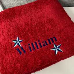 Personalised Embroidered Bath Towels/Bath Sheets 650 Gms Towels, Choose A Design, Add Any Name, Towels & Sheets - thumbnail 4