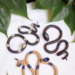 Ceramic Snakes, Small Set Of 3, By Carter + Rose - thumbnail 4