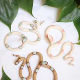 Ceramic Snakes, Small Set Of 3, By Carter + Rose - thumbnail 3