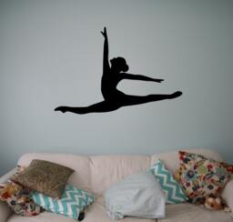 Wall Vinyl Decal Gymnastics Exercise Acrobatic Sticker Sport Home Interior Bedroom Decor Art Murals Housewares 11(Gmc - thumbnail 1
