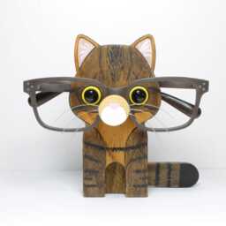 Brown Tabby Cat Eyeglass Stand/Glasses Holder
