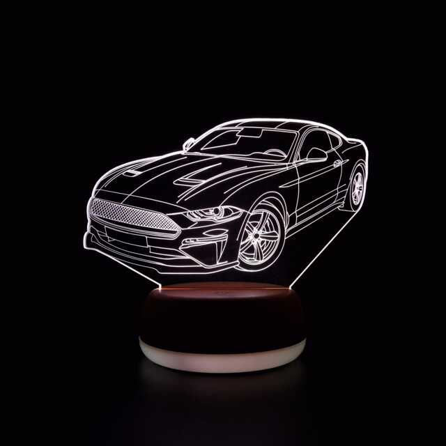 Bullitt Car Led Night Light, Gifts For Him, Her, Bedroom Gift Him, Dad - image 1