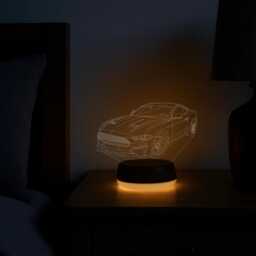 Bullitt Car Led Night Light, Gifts For Him, Her, Bedroom Gift Him, Dad - thumbnail 3