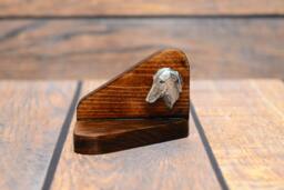 Azawakh - Wooden Candlestick With Dog, Souvenir, Decoration, Limited Edition, Collection - thumbnail 1