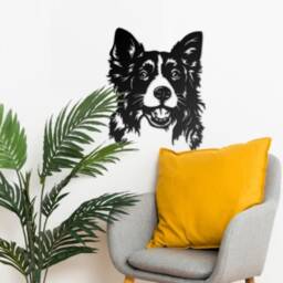 Border Collie Steel Wall Art, Dog Lover Gift, Home Decor - thumbnail 1