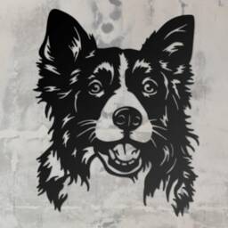Border Collie Steel Wall Art, Dog Lover Gift, Home Decor - thumbnail 2