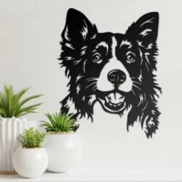 Border Collie Steel Wall Art, Dog Lover Gift, Home Decor - thumbnail 3