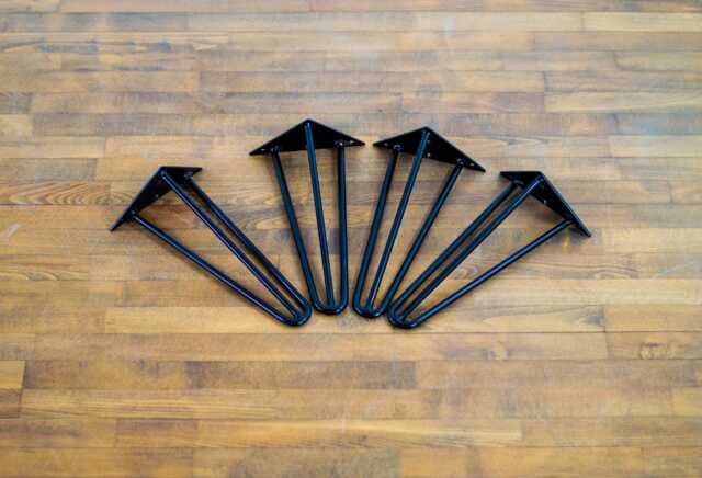 "3-Rod Hairpin Table Legs , Customizable Height 16"" - 20" - image 1