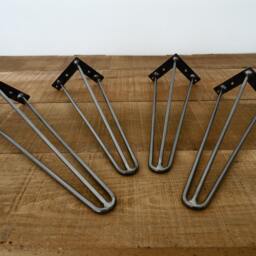 "3-Rod Hairpin Table Legs , Customizable Height 16"" - 20" - thumbnail 4