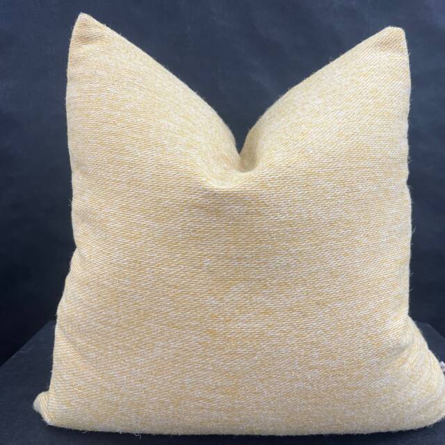 Luxury Designer Plain Corn Yellow Gold Textured Linen Fabric Cushion Pillow Cover - image 1