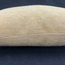 Luxury Designer Plain Corn Yellow Gold Textured Linen Fabric Cushion Pillow Cover - thumbnail 3