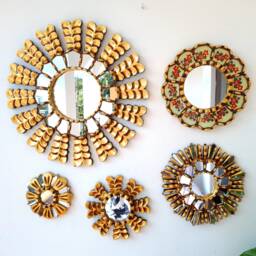 "Peruvian Mirrors ""Ivory Leaves" - thumbnail 2