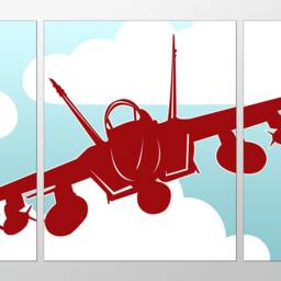 Fighter Jet Wall Art - Airplane Decor, Nursery, Military Decor - thumbnail 2