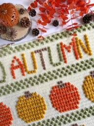 Hello Autumn Blanket, Halloween PDF Crochet Pattern, Blanket Bobble Stitch - thumbnail 4